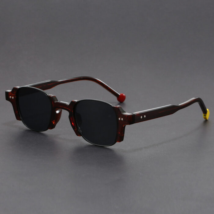 European And American Retro Pin Sun Glasses Korean Hong Kong Style Square Frame Sunglasses - Image 8