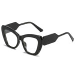 Cat Eye Sunglasses Personality Fashion Color Contrast Large Frame Glasses All-match Flat Sunglasses - Image 9