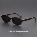 European And American Retro Pin Sun Glasses Korean Hong Kong Style Square Frame Sunglasses - Image 4