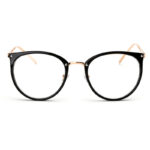 Gold wire round glasses frame female retro flat glasses eye frame frame - Image 6