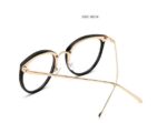 Gold wire round glasses frame female retro flat glasses eye frame frame - Image 4