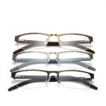 Elderly Presbyopic Glasses Square Half Frame Metal Glasses - Image 2