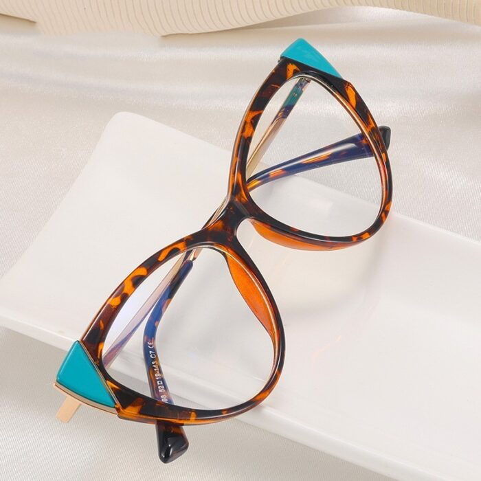 Cat Eye Anti-blue Light Large Frame Slim Look Optical Glasses - Image 1