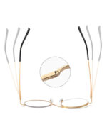 Metal Half Frame Optical Anti Blue Glasses - Image 8