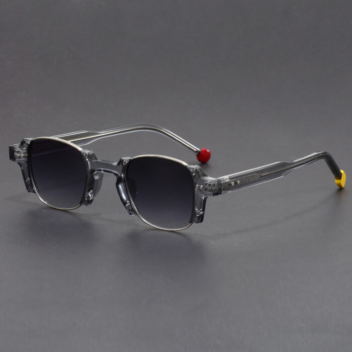 European And American Retro Pin Sun Glasses Korean Hong Kong Style Square Frame Sunglasses - Image 3