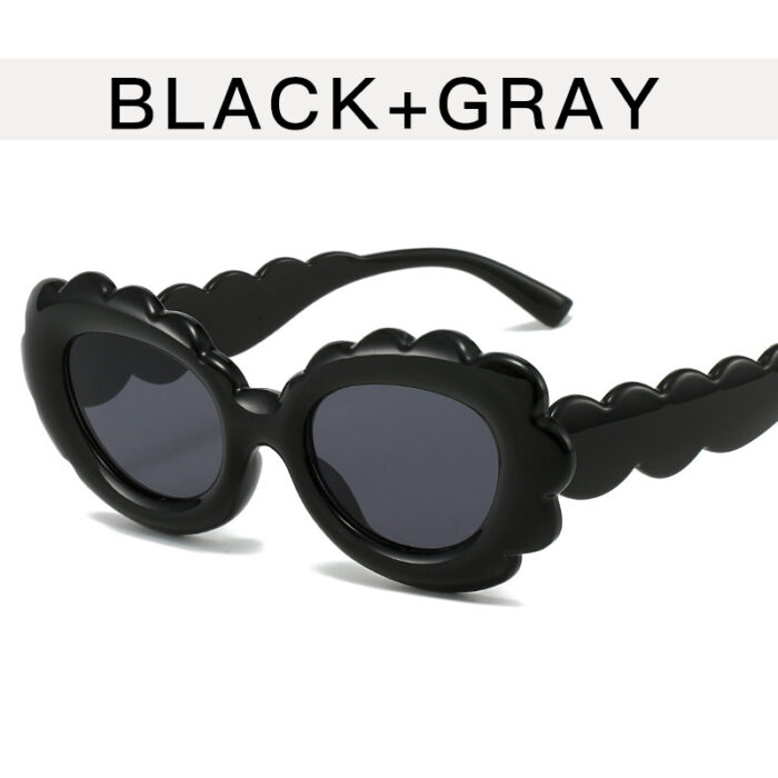 Personalized Clouds Oval Sunflower Flowers Sun Protection Glasses - Image 9