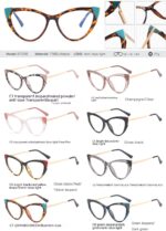 Cat Eye Anti-blue Light Large Frame Slim Look Optical Glasses - Image 3