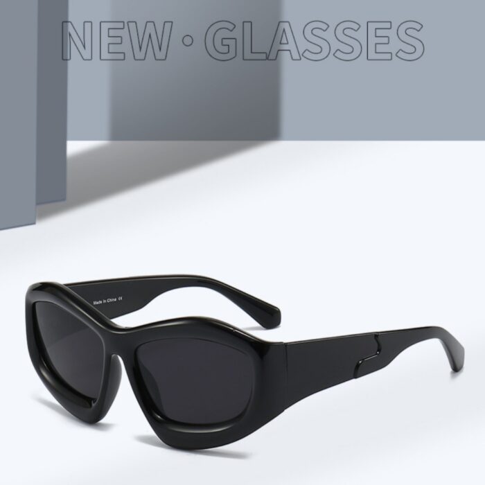 Men And Women Riding Outdoor Personality Concave Shape Sun Glasses - Image 1