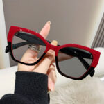 Cat Eye Glasses Frame Female Trendy Contrast Color - Image 3