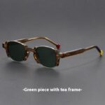 European And American Retro Pin Sun Glasses Korean Hong Kong Style Square Frame Sunglasses - Image 2
