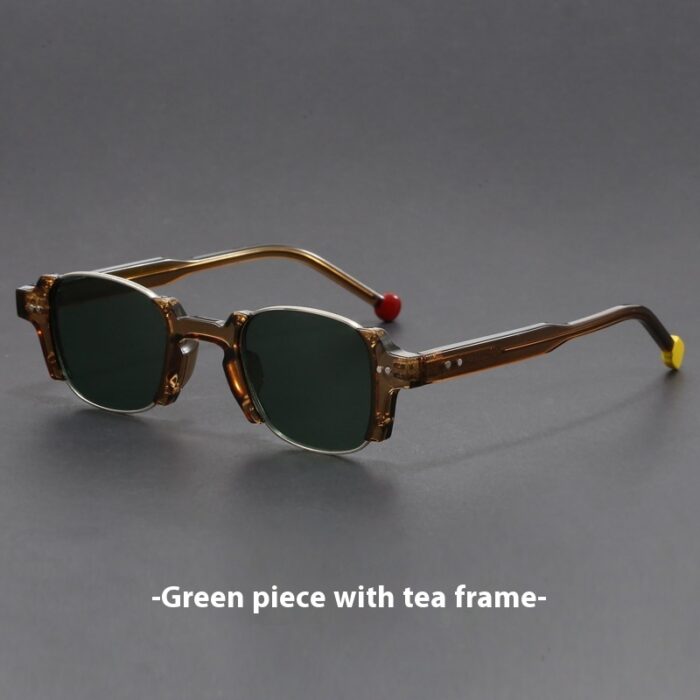European And American Retro Pin Sun Glasses Korean Hong Kong Style Square Frame Sunglasses - Image 2
