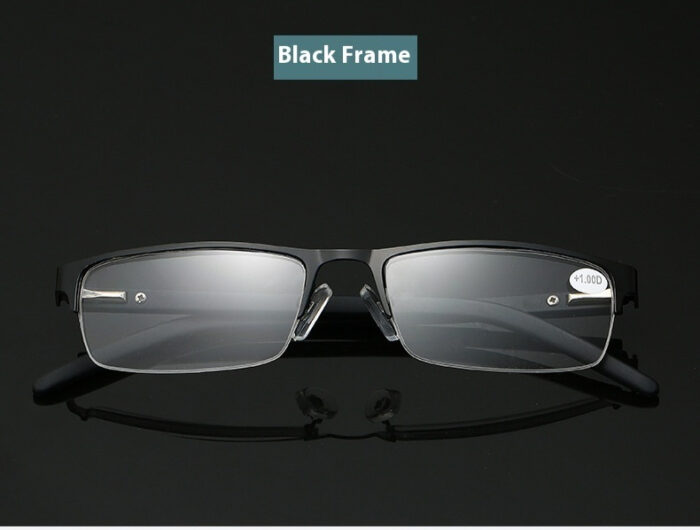 Elderly Presbyopic Glasses Square Half Frame Metal Glasses - Image 4