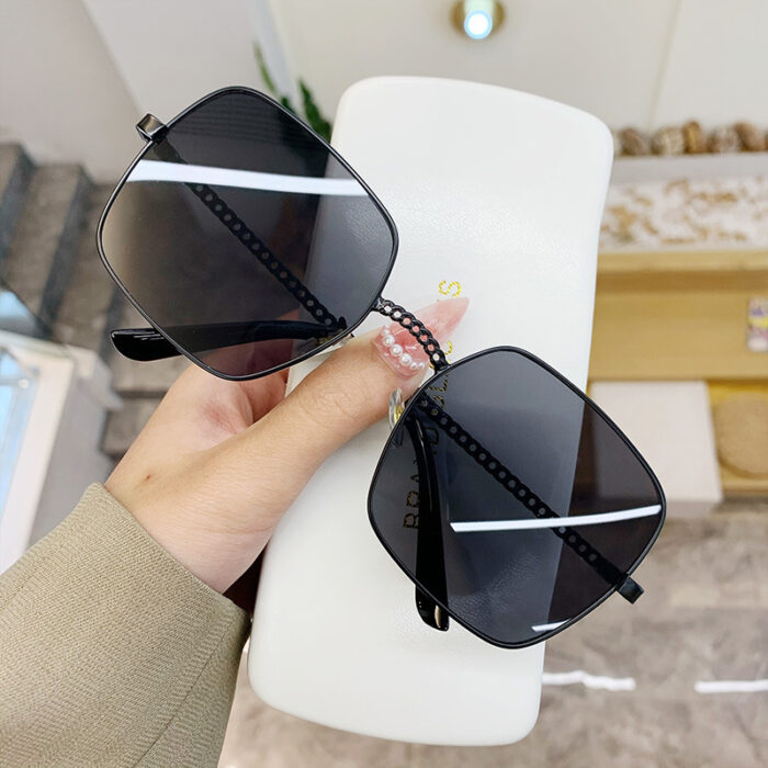 Large Frame Frame Hollow Glasses Leg Sunglasses - Image 6