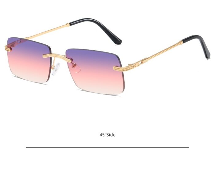 Frameless Personality Square Sea Sunglasses Comfortable Sun Glasses - Image 5