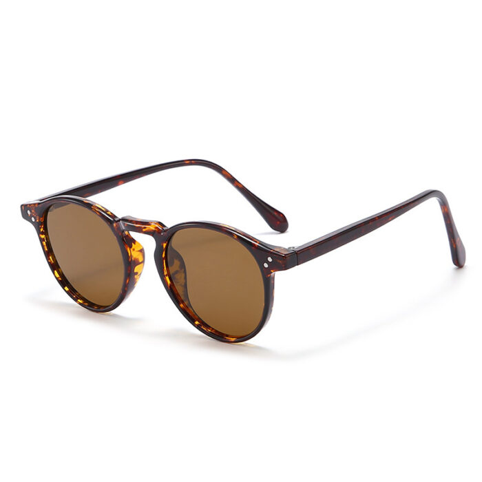 Japan And South Korea Vintage Round Frame TR Polarized Sun Glasses - Image 8