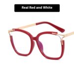 Square Cat Eye Hollow Glasses Frame - Image 2