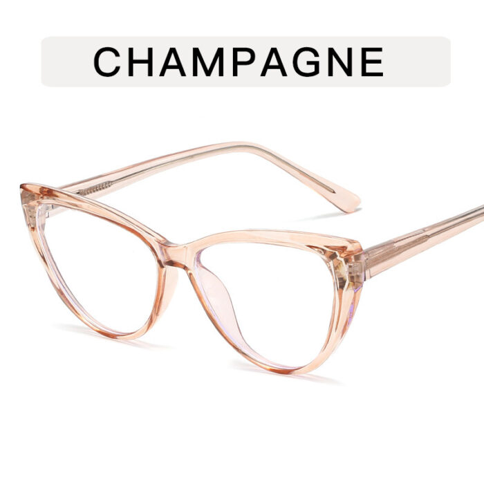 Leg Cat Eye Anti-blue Light Flat Bottom Glasses - Image 6