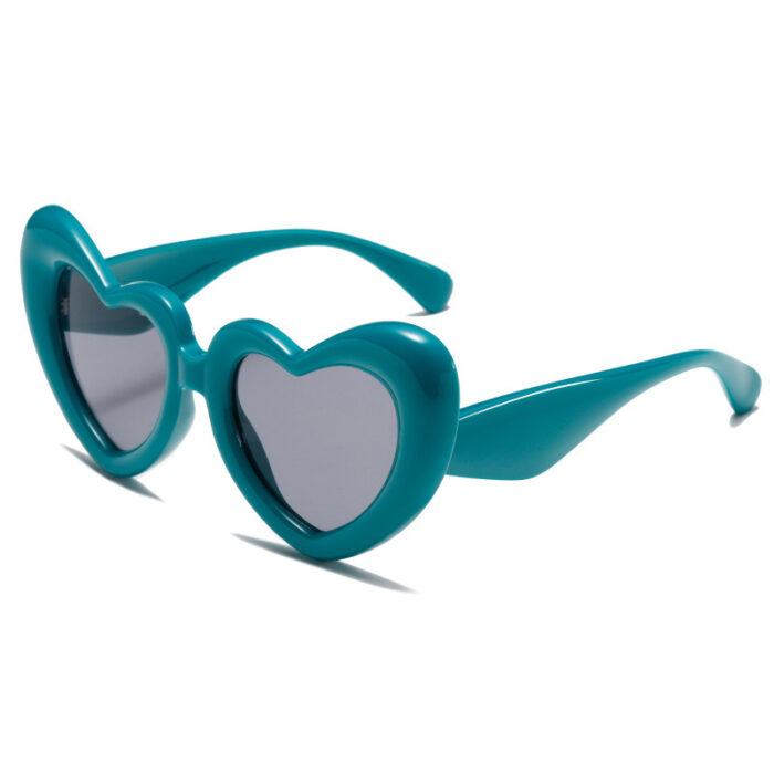 Heart Shape Sunglasses Thick Frame Love Glasses Summer - Image 2