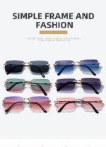 Frameless Personality Square Sea Sunglasses Comfortable Sun Glasses - Image 3