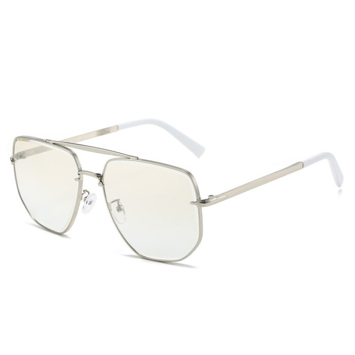 Fashion Square Metal Double Beam Sun Glasses - Image 6