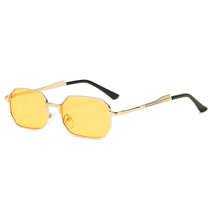 Personality Polygon Metal Sun Glasses - Image 9