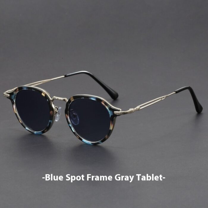 Metal Circle Frame Sunglasses UV Men And Women Sun Glasses - Image 8