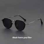 Metal Circle Frame Sunglasses UV Men And Women Sun Glasses - Image 5