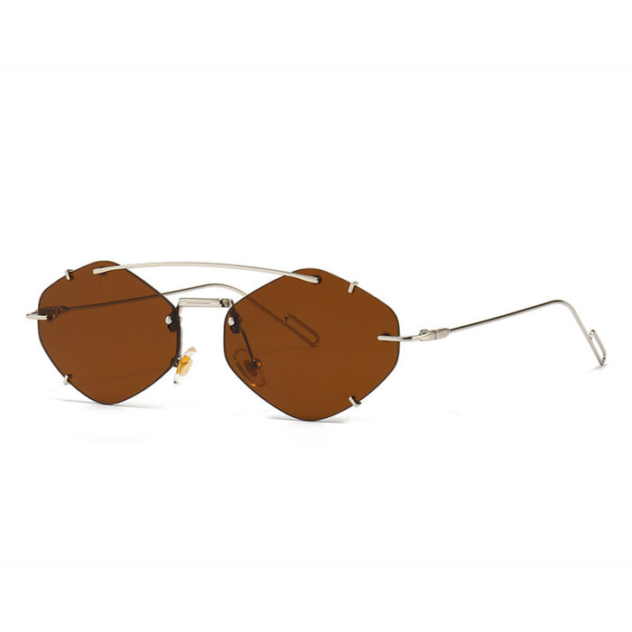 Metal Frameless Sun Glasses Women - Image 4