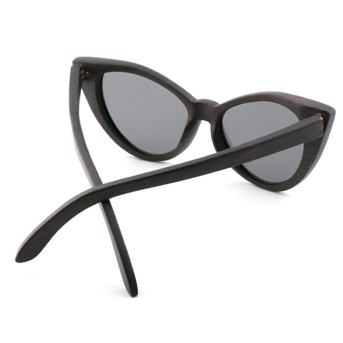 Bamboo Wood Glasses Fashion Ladies Cat Eye Polarized Sunglasses - Image 2