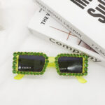 Women's Glasses Sunglasses With Diamond Small Frame Sun Vacation Beach - Image 3