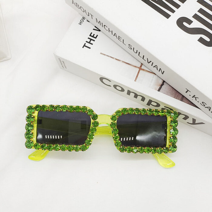 Women's Glasses Sunglasses With Diamond Small Frame Sun Vacation Beach - Image 3