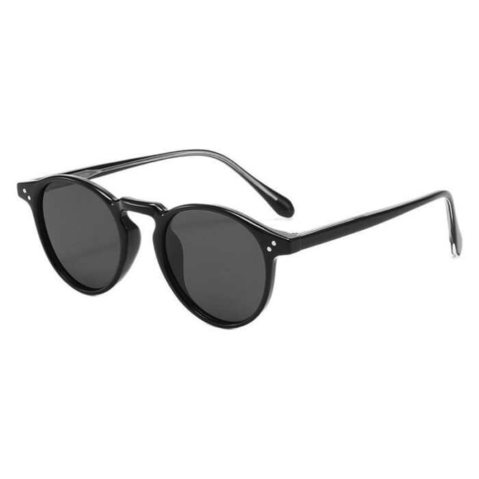 Japan And South Korea Vintage Round Frame TR Polarized Sun Glasses - Image 6