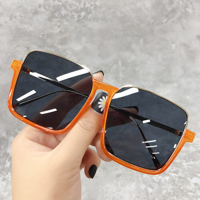 Women's Alloy Plastic Lower Semi-rimless Slimming Sun Glasses - Image 7