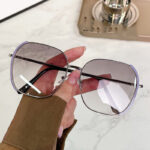 Men's And Women's Fashion UV Protection Large Face Skinny Sun Glasses - Image 4