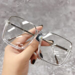 Women's Alloy Plastic Lower Semi-rimless Slimming Sun Glasses - Image 10