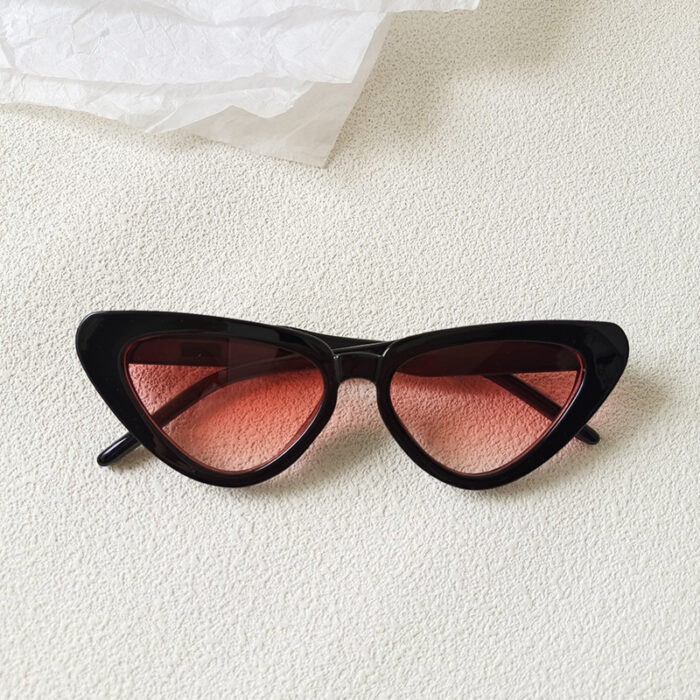 Retro Personalized Cat Eye Sunglasses Round Face High-grade Red Style Plain Face Personalized Glasses - Image 5