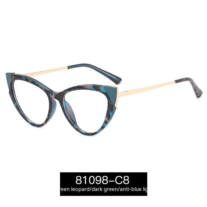 Cat Eye Anti-blue Light Large Frame Slim Look Optical Glasses - Image 6