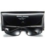 Aoron Design black wraparound sunglasses with UV protection