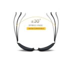 black rectangular sunglasses with flexible ±30° spring hinge