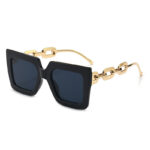 Square Chain Sunglasses Sun Glasses Retro Personalized Fashion Sunglasses For Women - Image 4