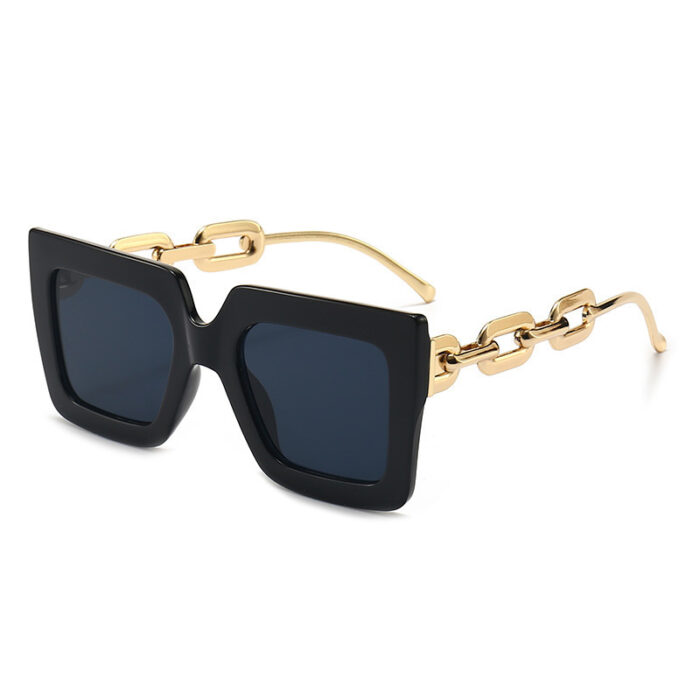 Square Chain Sunglasses Sun Glasses Retro Personalized Fashion Sunglasses For Women - Image 4
