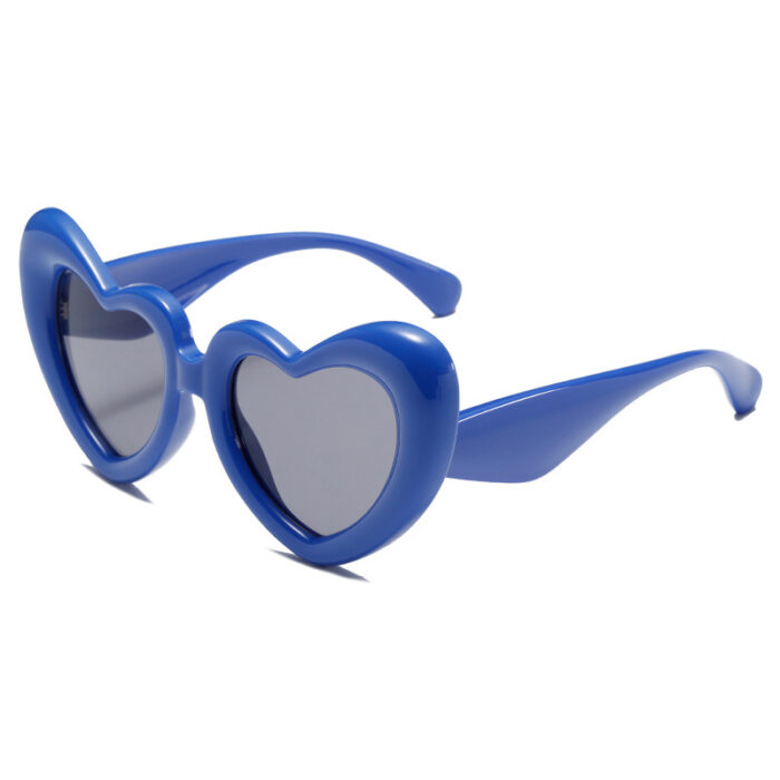 Heart Shape Sunglasses Thick Frame Love Glasses Summer - Image 3