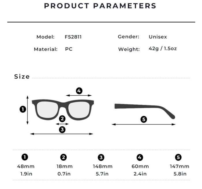 Retro Simple Square Sun Glasses - Image 2