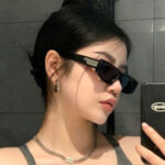 Sunglasses Women's To Make Round Face Thin-looked Black Sun Glasses Advanced Simple - Image 2