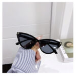 Women's Personality Cat Eye Triangle Leopard Print Glasses - Image 4