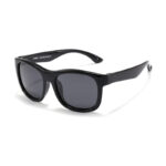 Classic black sunglasses with soft silicone frame for baby