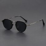 Metal Circle Frame Sunglasses UV Men And Women Sun Glasses - Image 2