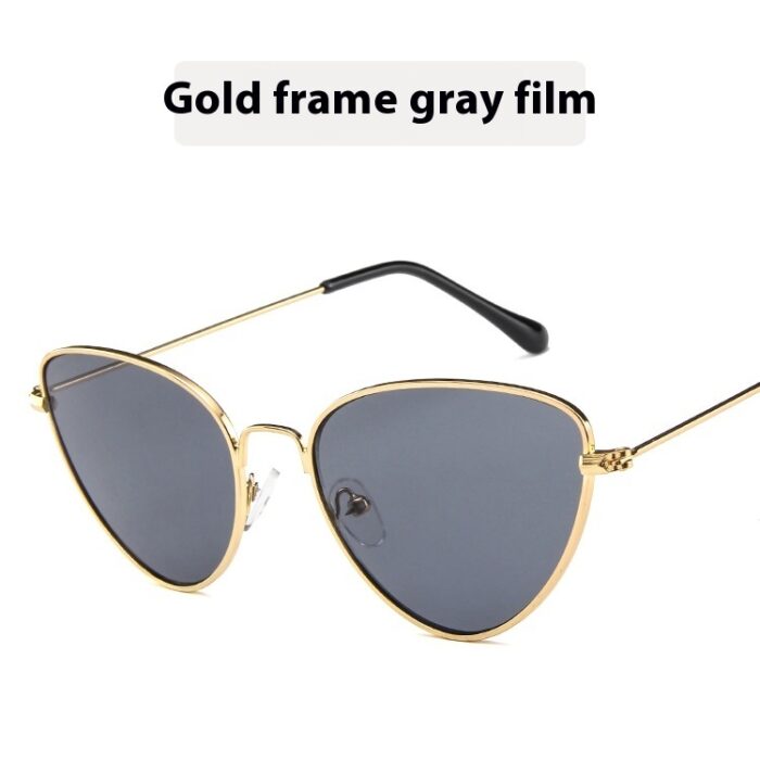Cat's Eye Plain Glasses Retro Metal Optical Frame - Image 4