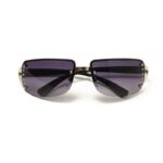 Metal Large Rim Sunglasses UV-proof Frameless Lens Sun Glasses - Image 8