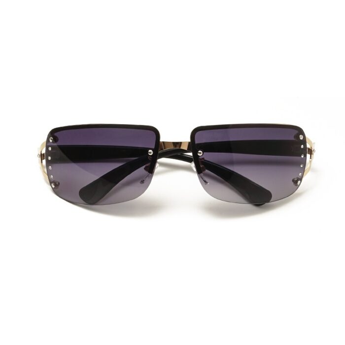 Metal Large Rim Sunglasses UV-proof Frameless Lens Sun Glasses - Image 8